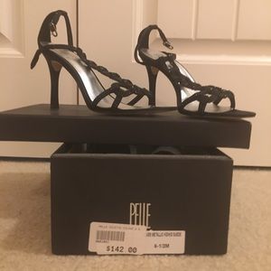 Pelle Moda sz 6.5 Colette black cocktail shoes new